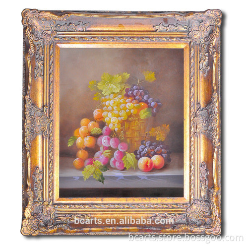 Fine art classical still life fruit oil painting on canvas for wall decoration